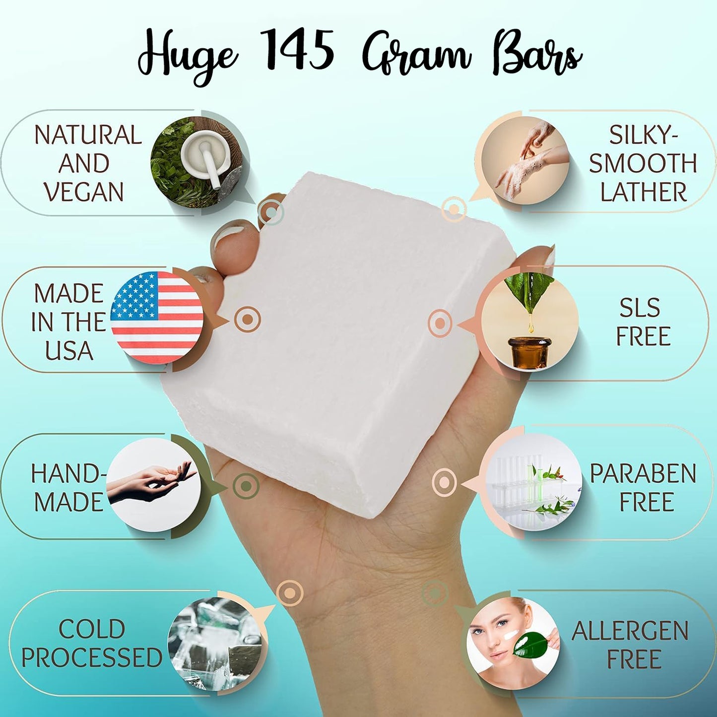 5 Bar Bag - All White Fragrance Free Bars