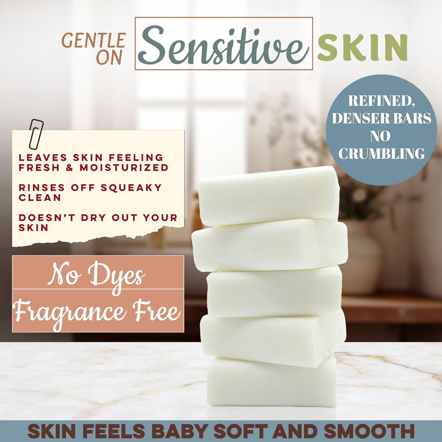 5 Bar Bag - All White Fragrance Free Bars